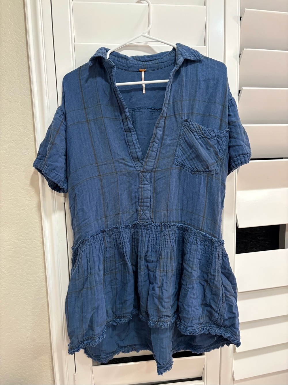Free People Shirt Flannel Dress